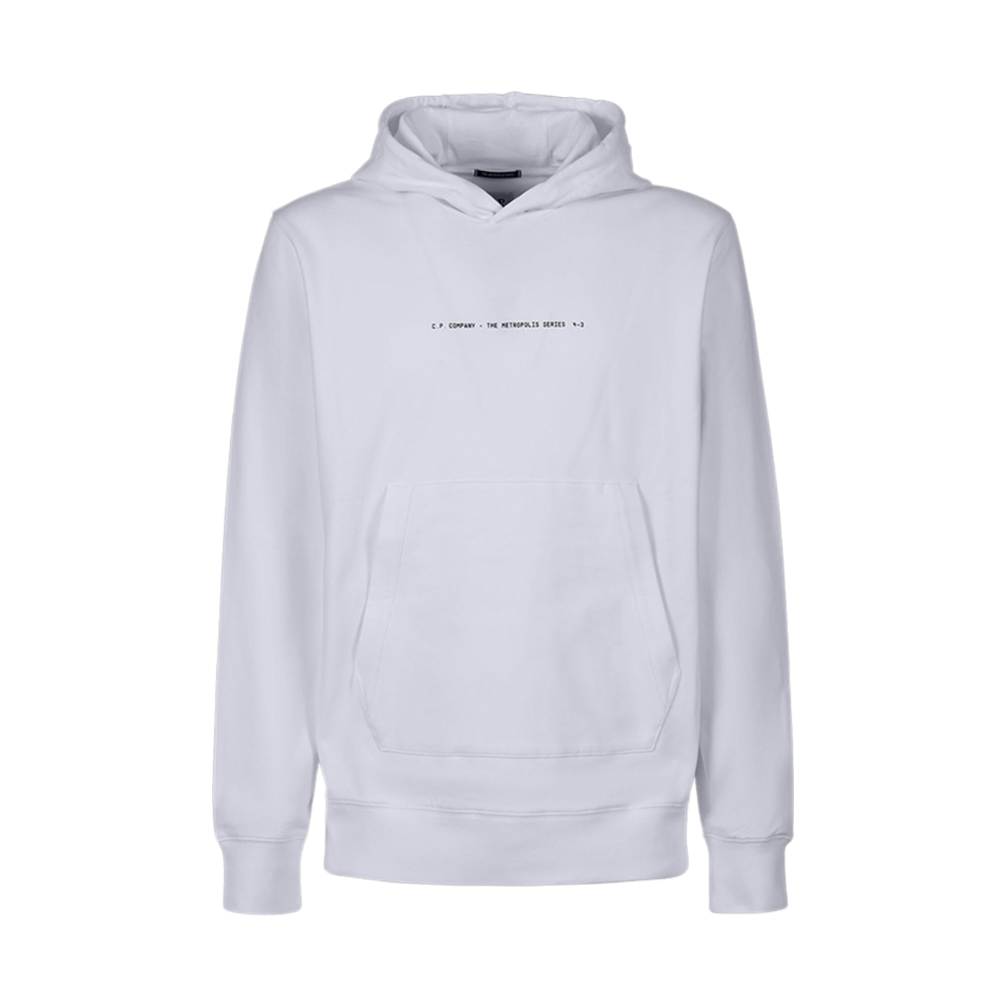 C.P. 컴퍼니 메트로폴리스 시리즈 스트레치 플리스 프린티드 후드 화이트 - 23FW(C.P. Company Metropolis Series Stretch Fleece Printed Hoodie White - 23FW) - 1