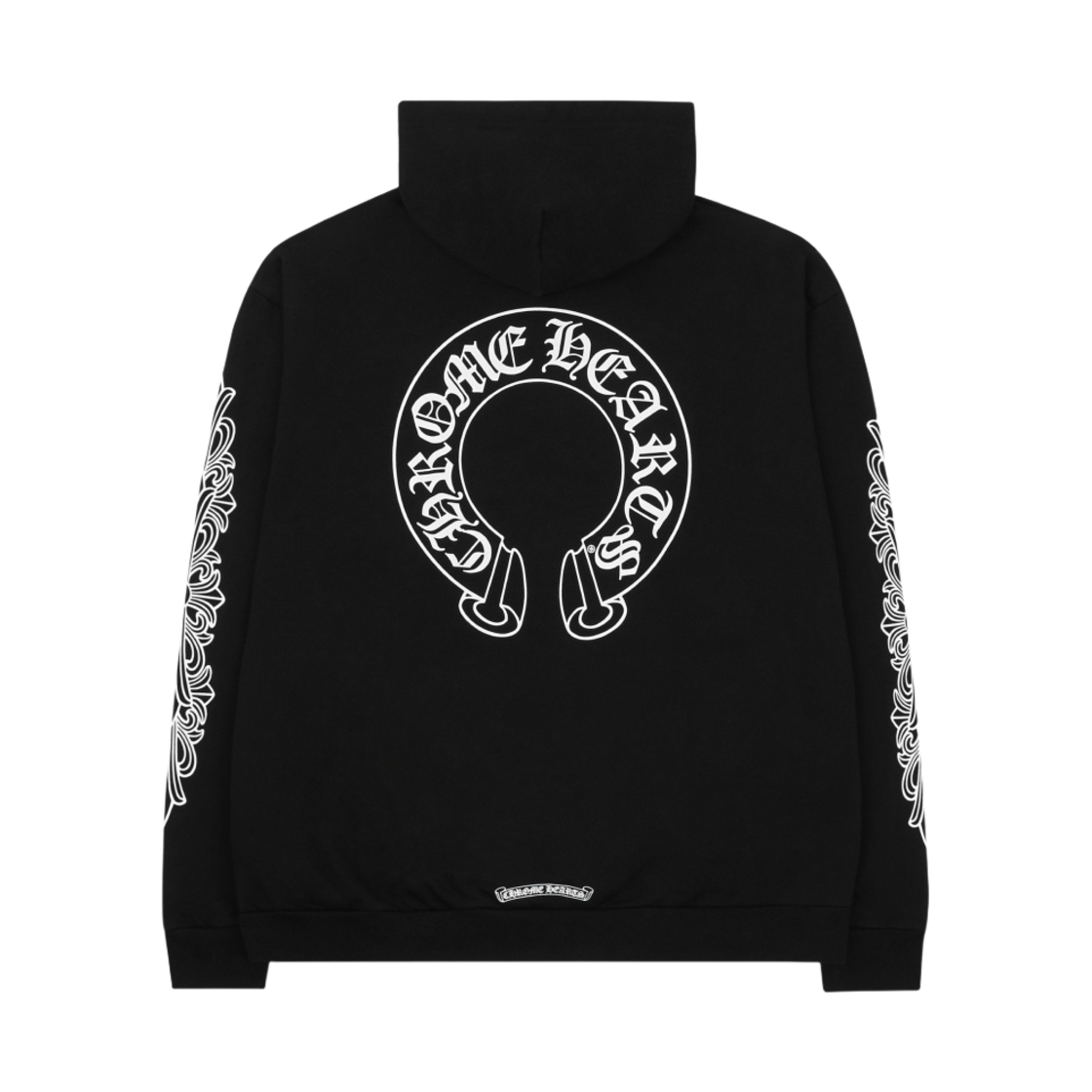 크롬하츠 홀스슈 플로랄 후드 블랙(Chrome Hearts Horseshoe Floral Hoodie Black)