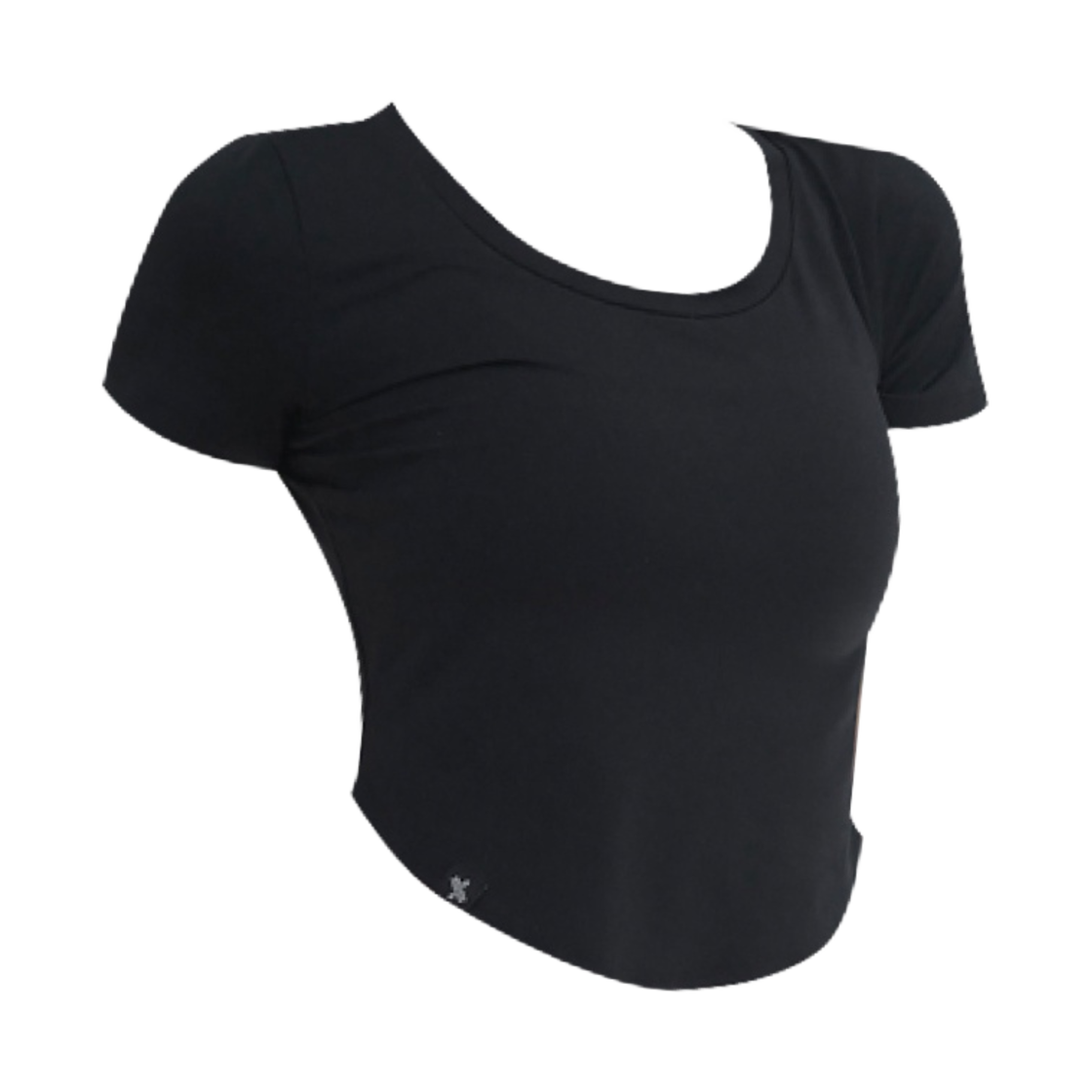 (W) 젝시믹스 젤라 라이트 라운드 크롭탑 블랙((W) Xexymix Xella Light Round Crop Top Black)