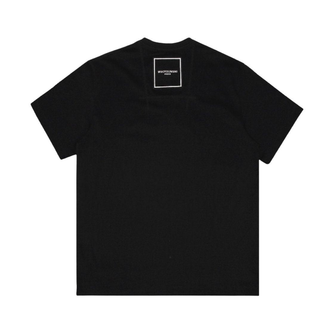 우영미 코튼 스퀘어 라벨 티셔츠 블랙 - 24SS(Wooyoungmi Cotton Square Label T-Shirt Black - 24SS) - 2