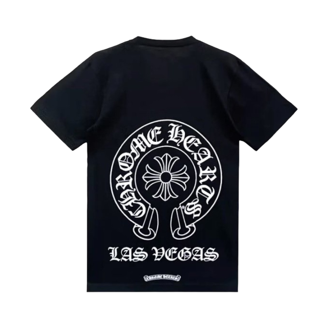 크롬하츠 홀스슈 로고 숏슬리브 티셔츠 블랙 - 라스베이거스 한정(Chrome Hearts Horseshoe Logo Short Sleeve T-Shirt Black - Las Vegas Exclusive)