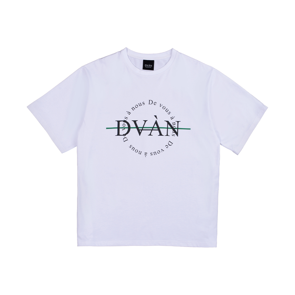 드반 라운드 로고 티셔츠 화이트(DVAN Round Logo T-Shirt White)