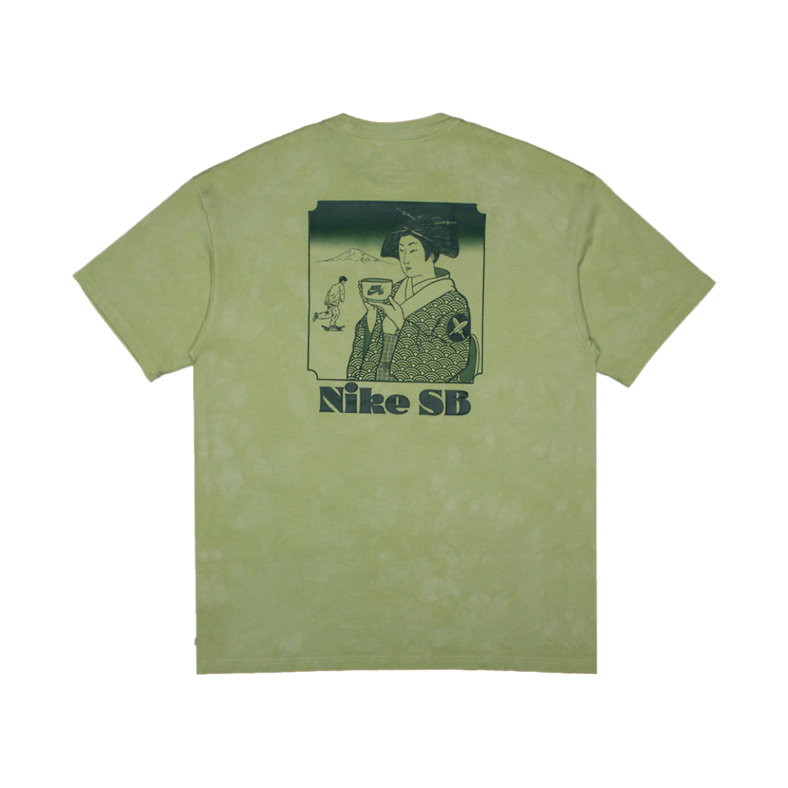 나이키 SB 스케이트 티셔츠 올리브 아우라 더스티 올리브 - 아시아(Nike SB Skate T-Shirt Olive Aura Dusty Olive - Asia)
