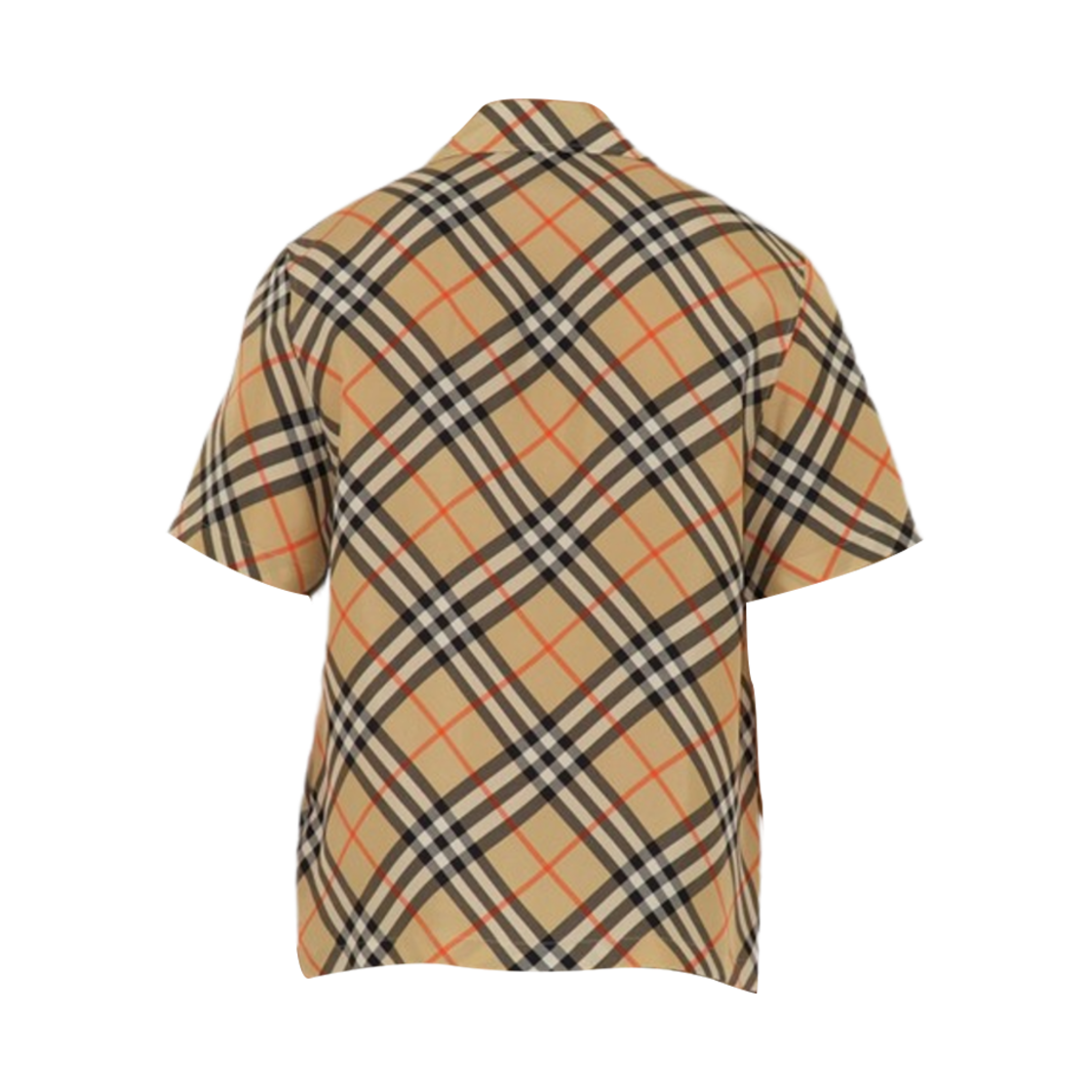 버버리 오버사이즈 체크 실크 셔츠 샌드(Burberry Oversized Check Silk Shirt Sand) - 2
