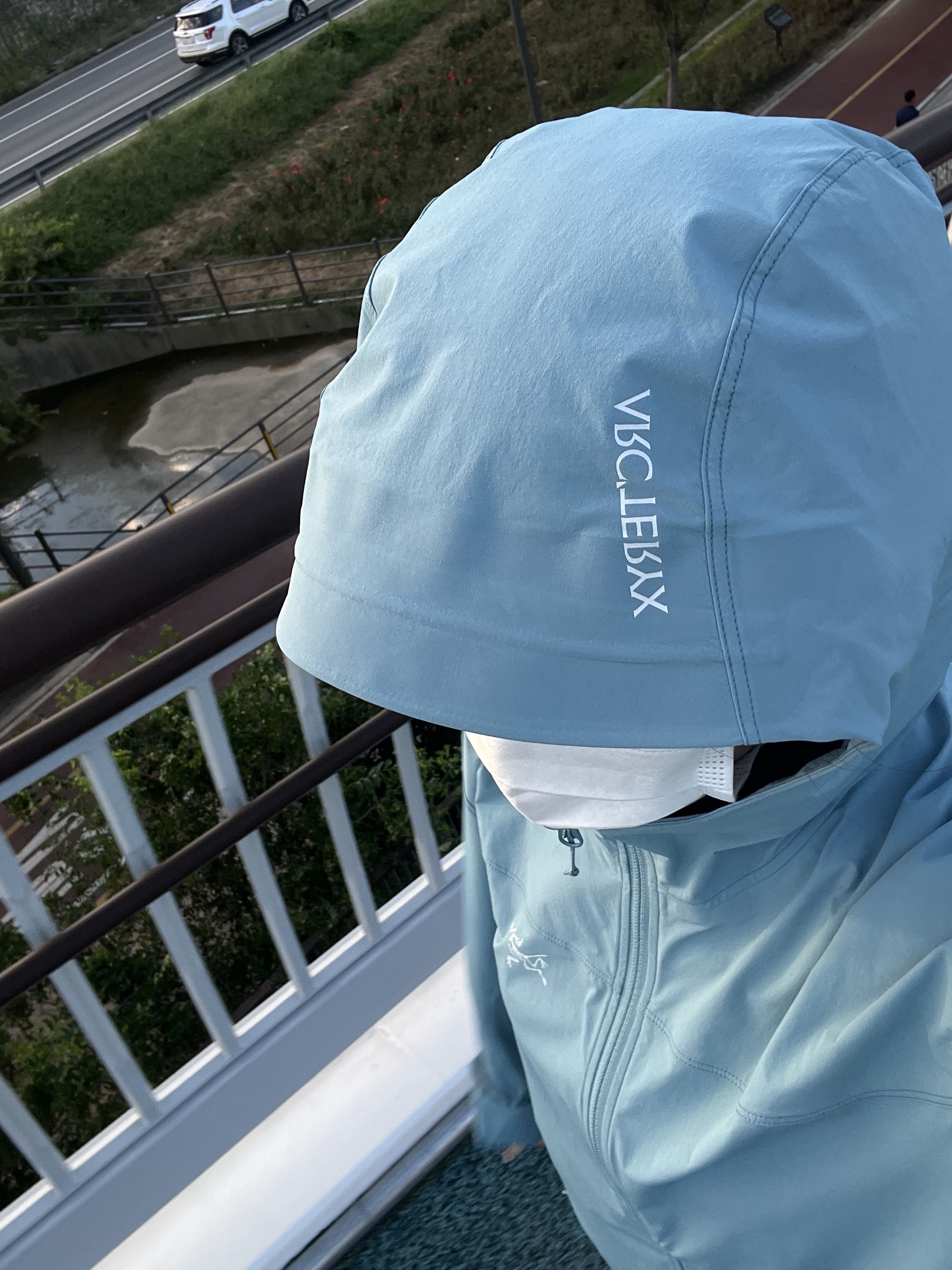 Arc'teryx Gamma Lightweight Hoody Solace 착용 스타일 - 1