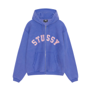 Stussy Faded Graphic Zip Hoodie Purple