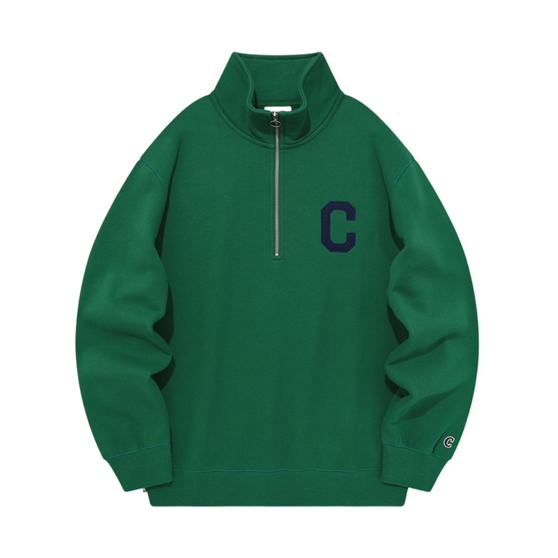 CO2303CR13GN Covernat C Logo Half Zip Up Sweatshirt Green