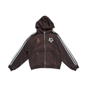 PACOSPLY Sports Zip Up Hoodie Brown