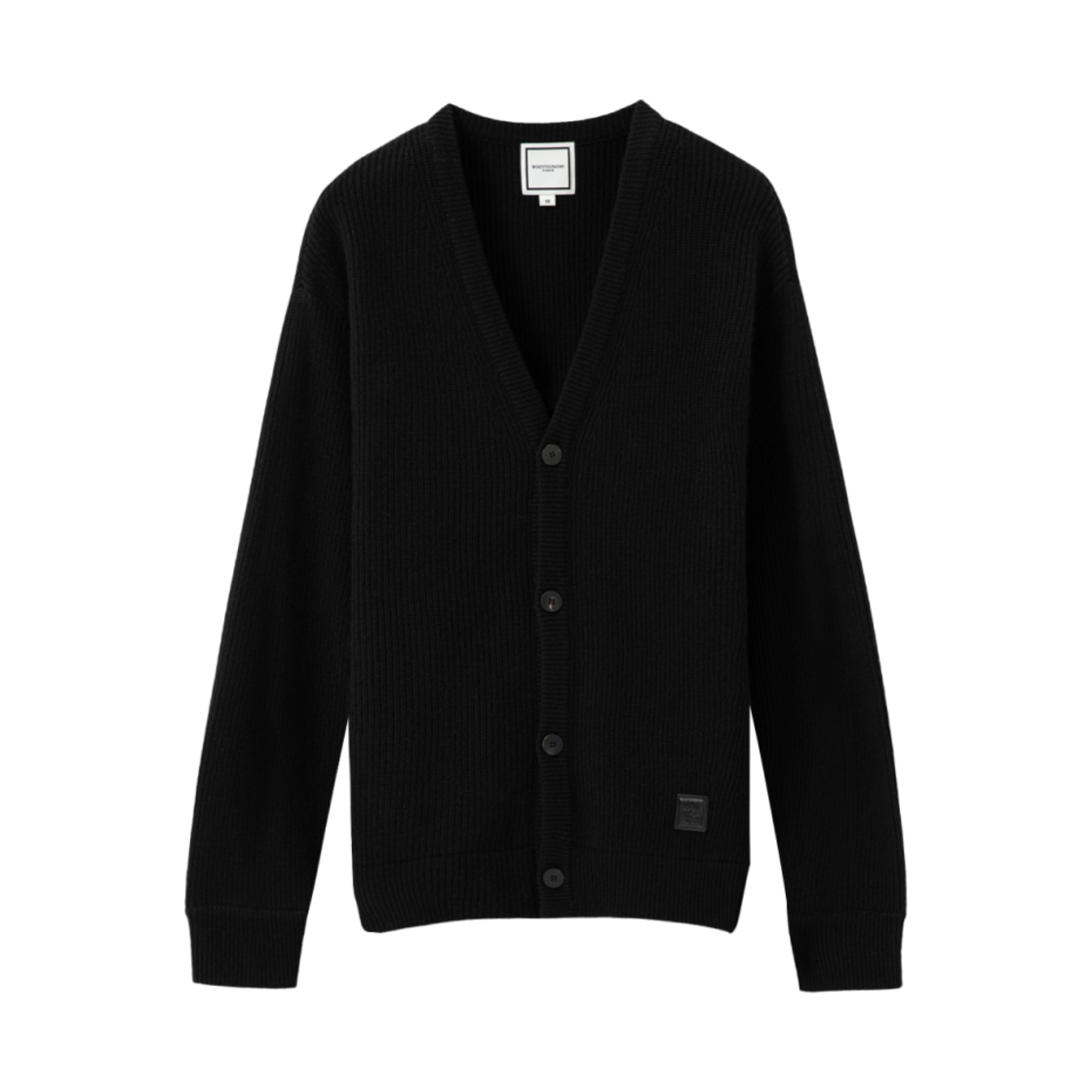 W243KN06507B Wooyoungmi V Neck Cardigan Black - 24FW