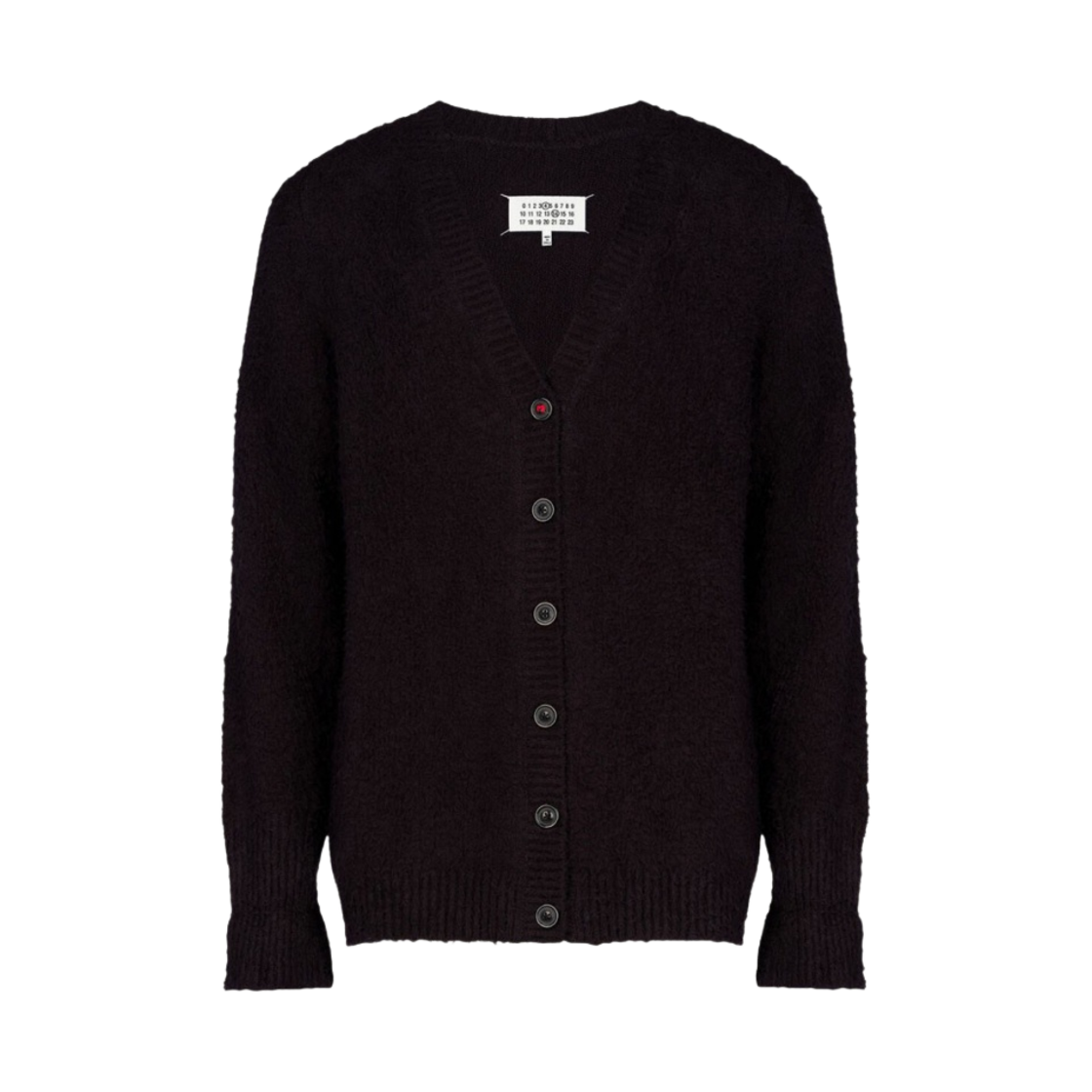 (W) 메종 마르지엘라 오버사이즈 파일 가디건 블랙((W) Maison Margiela Oversized Piled Cardigan Black) - 1