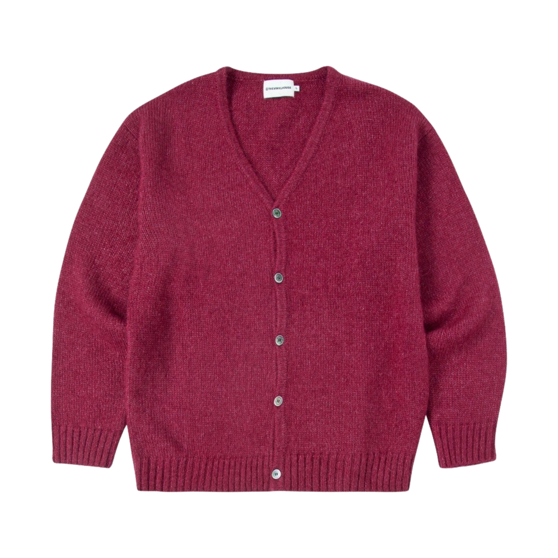 더바이닐하우스 모헤어 가디건 버건디