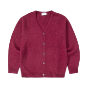 Thevinylhouse Mohair Cardigan Burgundy