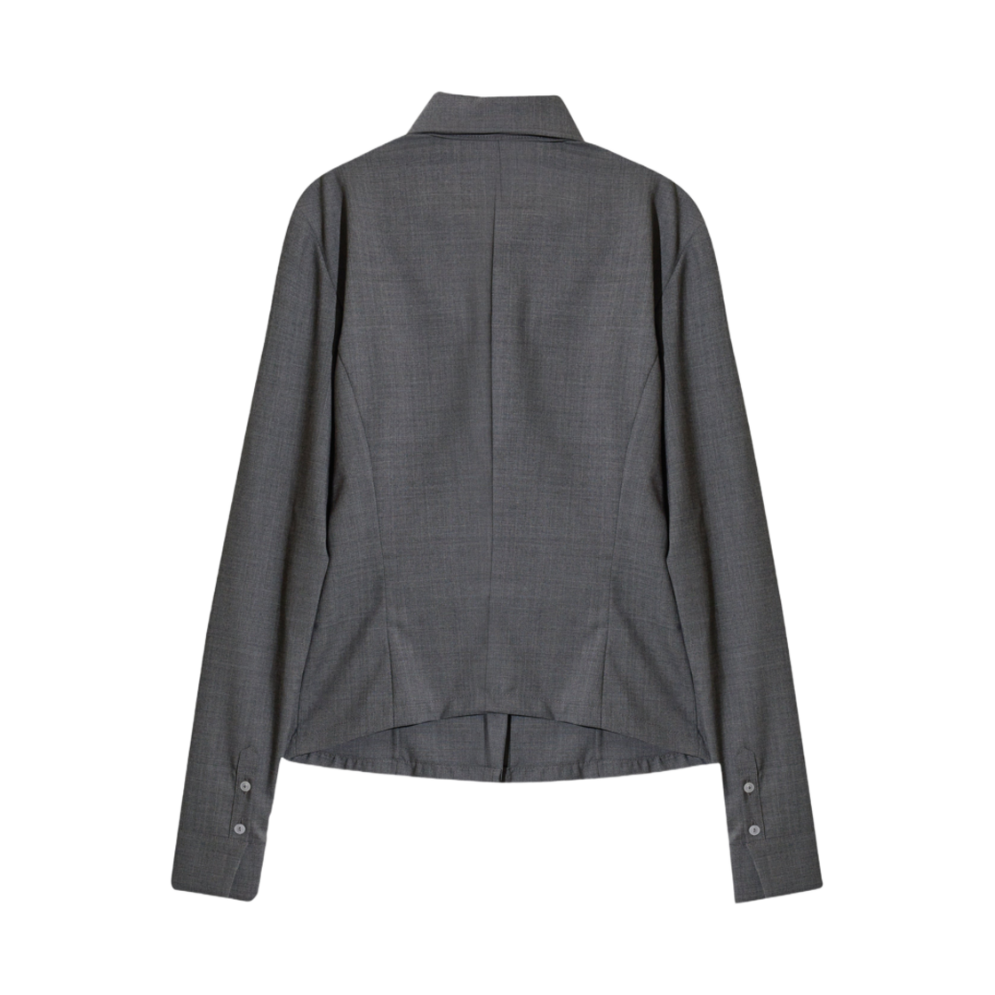 (W) 혜인 서 슬림 울 셔츠 그레이((W) Hyein Seo Slim Wool Shirts Grey) - 2