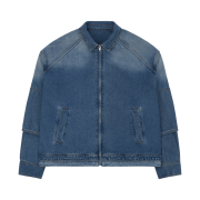 Juun.J Cone Denim Detail Shirt Blue