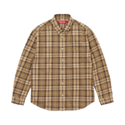Supreme Plaid Flannel Shirt Tan - 24FW