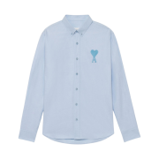 AMI de Coeur Tone-On-Tone Oxford Button Down Shirt Sky Blue