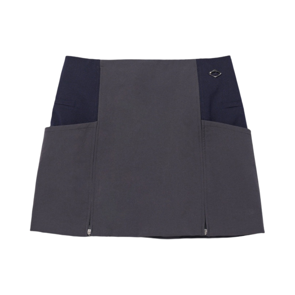 - (W) Mischief Zipper Slit Skirt Charcoal