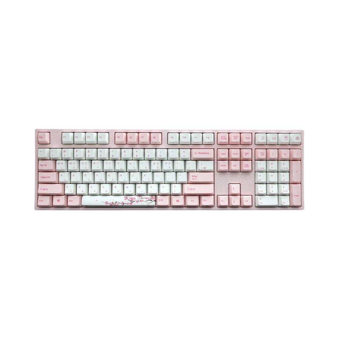 바밀로 VA108M 사쿠라 와이어드 메카니컬 PBT 염료승화 한글 레드 스위치 키보드(Varmilo VA108M Sakura Wired Mechanical PBT Dye Sublimation Korean Red Switch Keyboard)