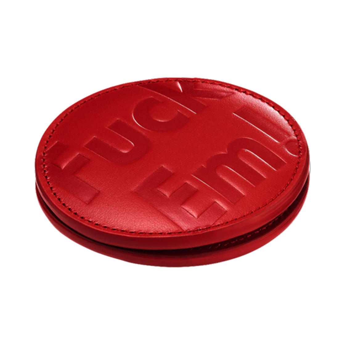 슈프림 레더 포켓 미러 레드 - 25SS(Supreme Leather Pocket Mirror Red - 25SS) - 3