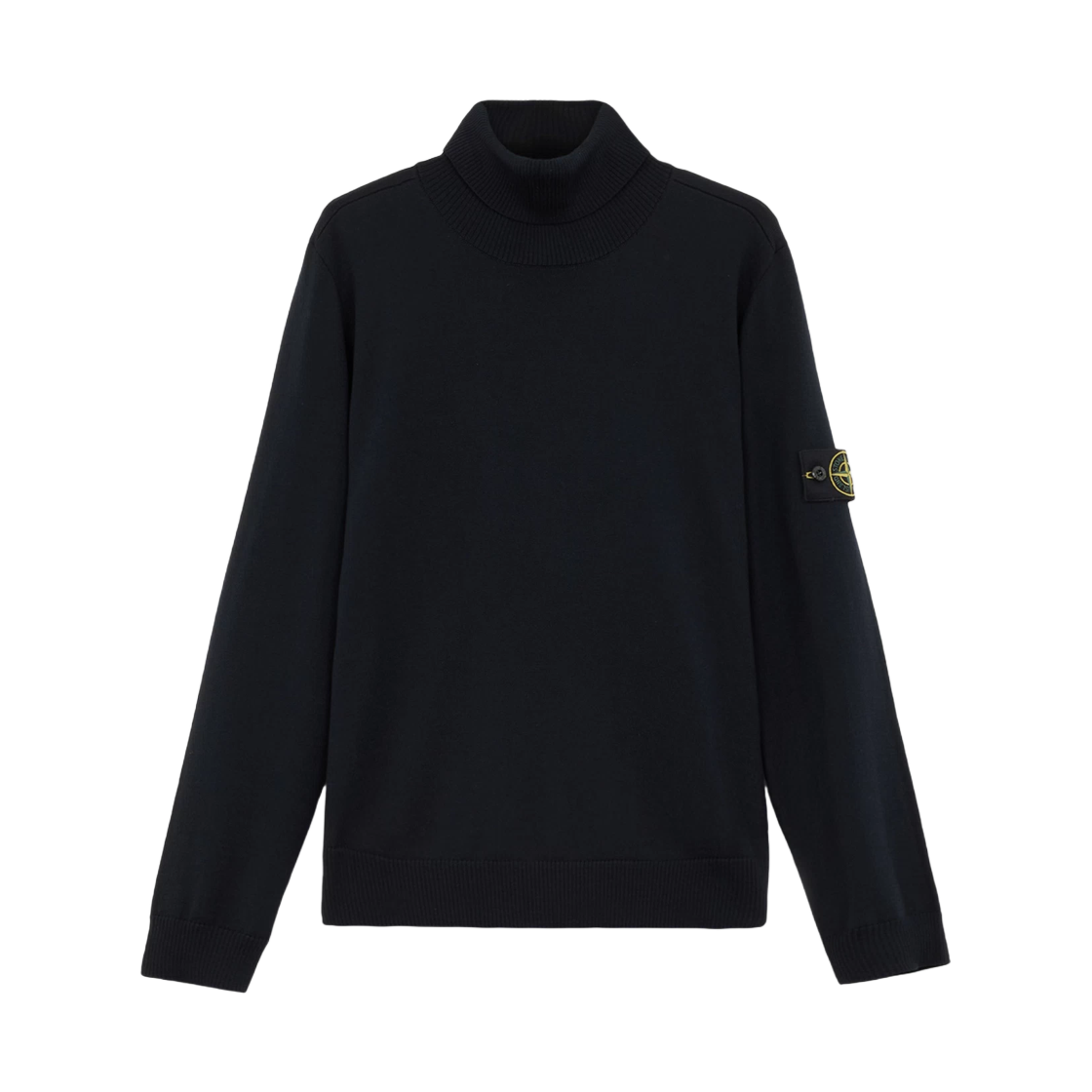 K2S1551000-25S00C4-V0020 Stone Island 5100025 Light RWS Pure Wool Turtleneck Jumper with Ribbed Trims Navy Blue - 25FW