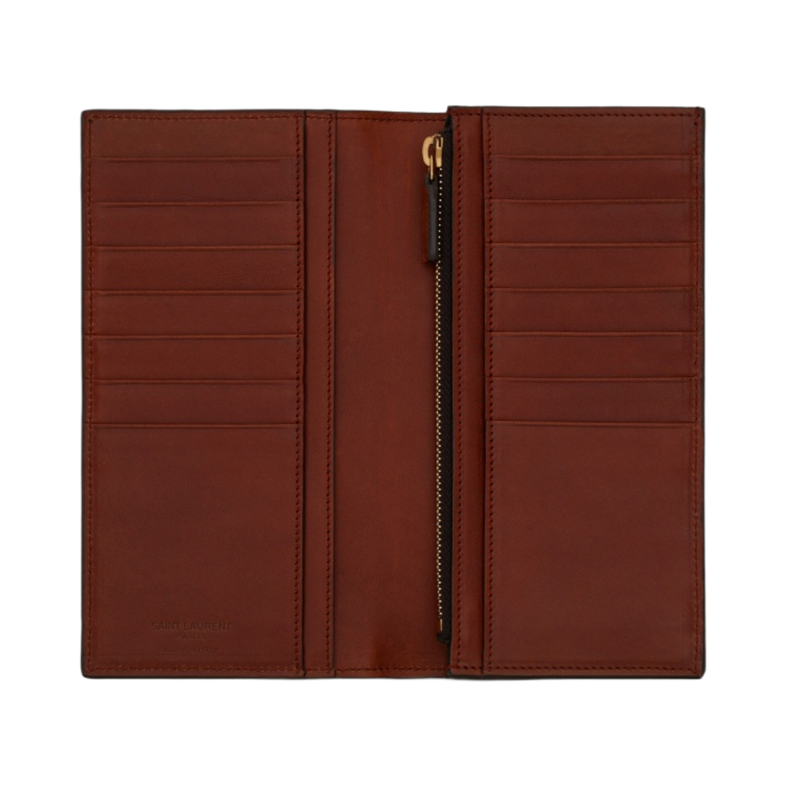 생로랑 캔버스 스무스 레더 르 모노그램 장지갑 체스트넛(Saint Laurent Le Monogramme Continental Wallet in Canvas Smooth Leather Chestnut) - 2