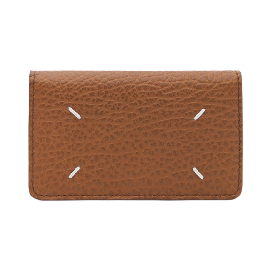 SA3VX0008P4455T2335 Maison Margiela Stitch Leather Flap Card Holder Brown