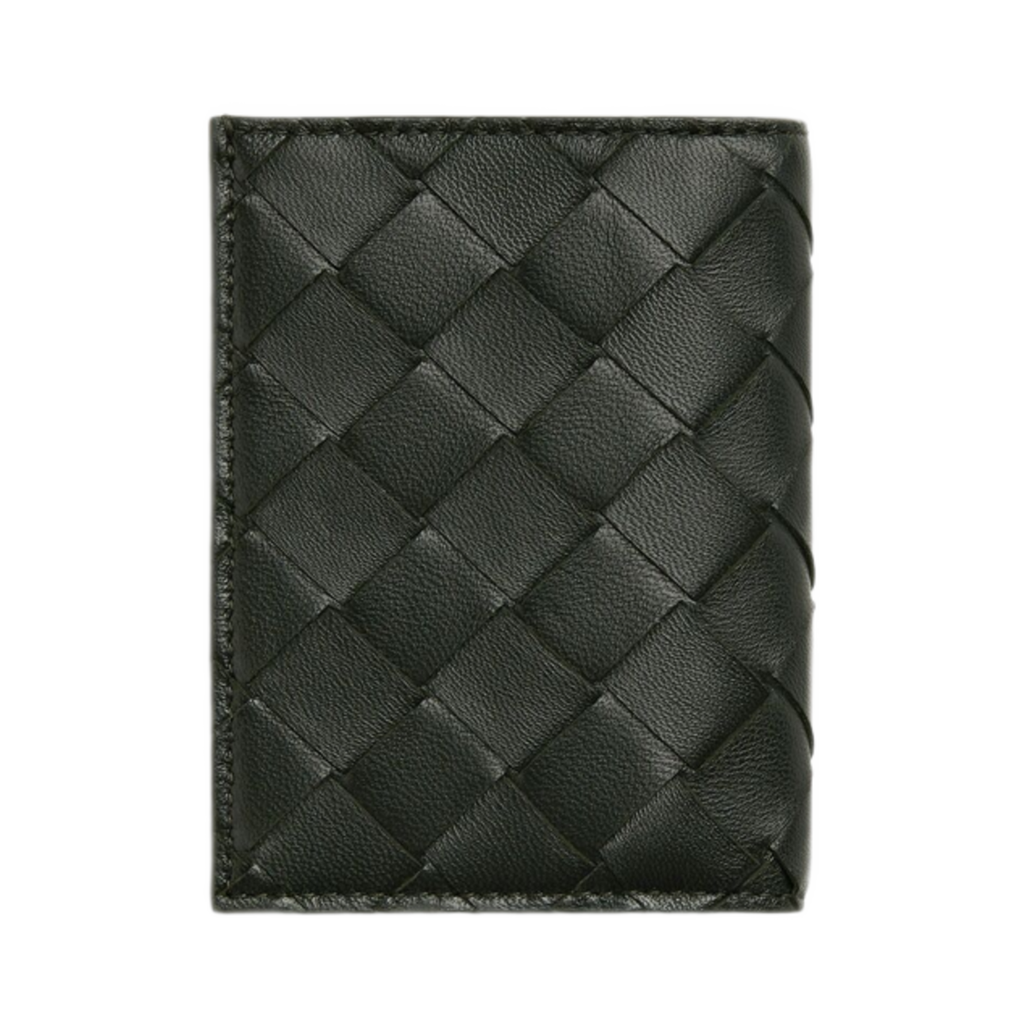보테가 베네타 인트레치아토 다이애그널 슬림 플랩 카드 케이스 다크 그린(Bottega Veneta Intrecciato Diagonal Slim Flap Card Case Dark Green) - 3
