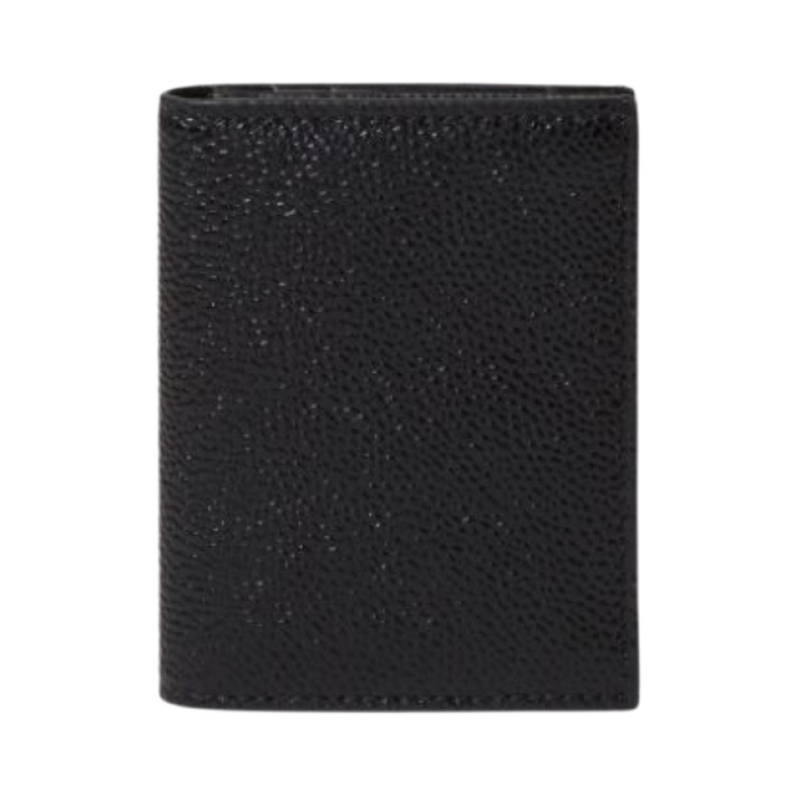 MAW021L-00198-001 Thom Browne Pebble Grained Leather Double Card Holder Black