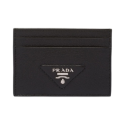 Prada Leather Card Holder Black