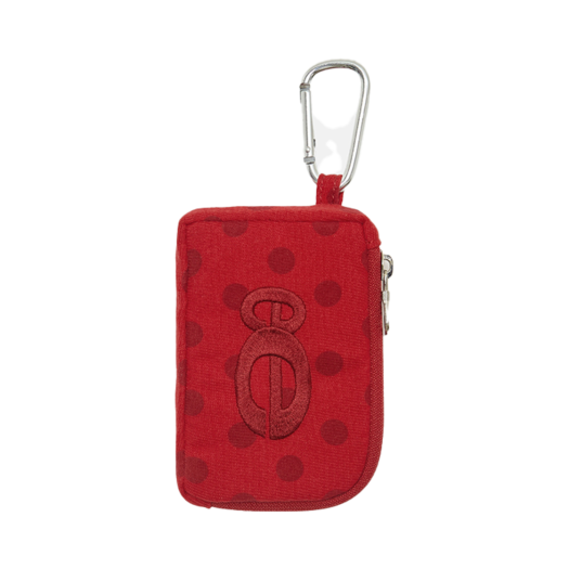 251DLDACC003 ENZO BLUES Double Logo Dotted Wallet Red