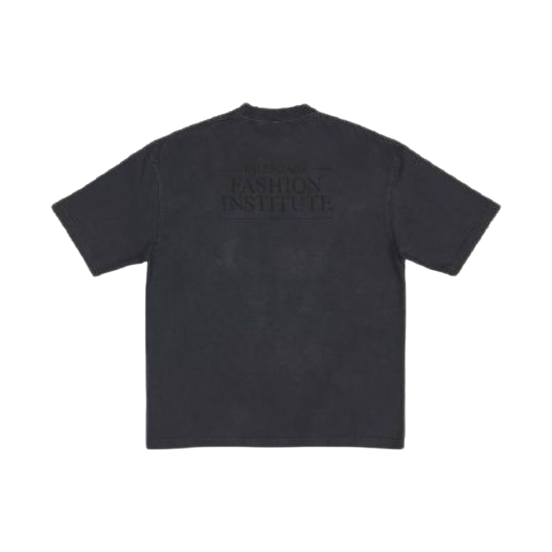 발렌시아가 패션 인스티튜드 미디움 핏 티셔츠 워시드 블랙(Balenciaga Fashion institue Medium Fit T-Shirt Washed Black) - 2