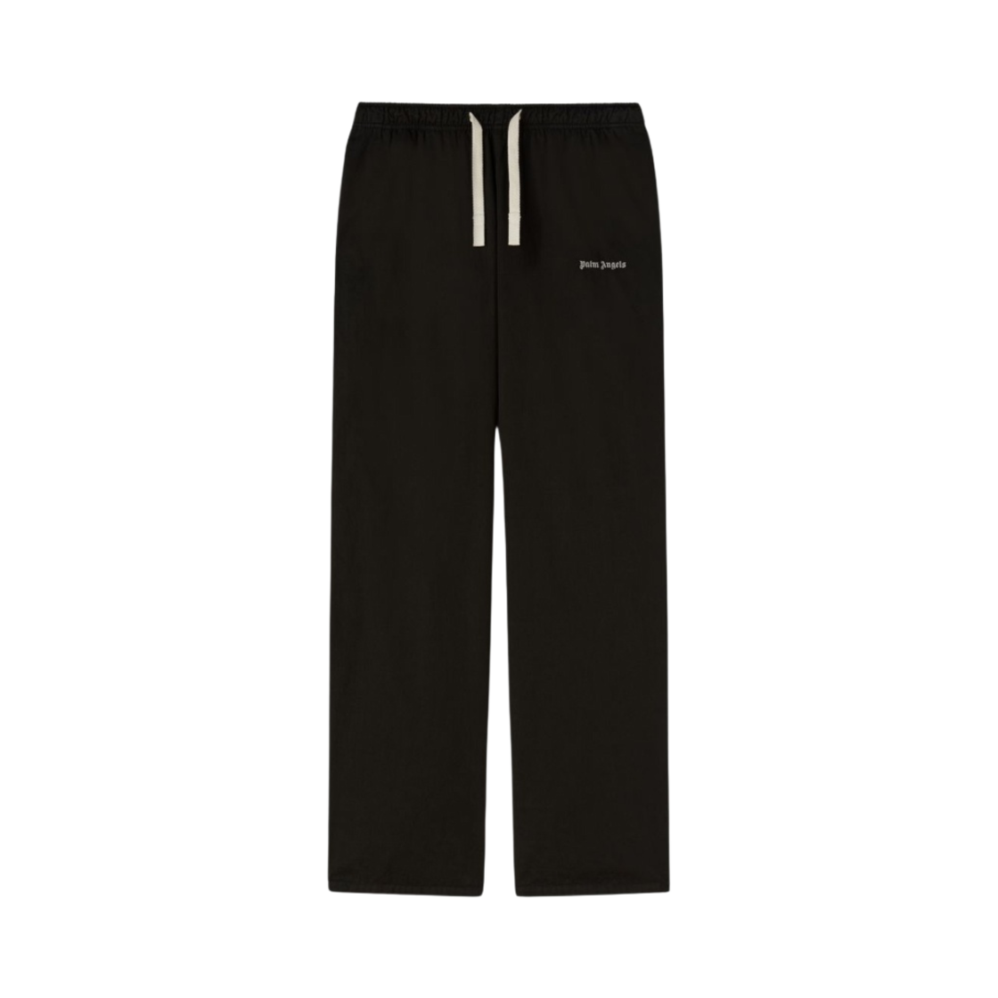 팜 엔젤스 로고 코튼 트래블 팬츠 블랙 화이트(Palm Angels Logo Cotton Travel Pants Black White) - 1