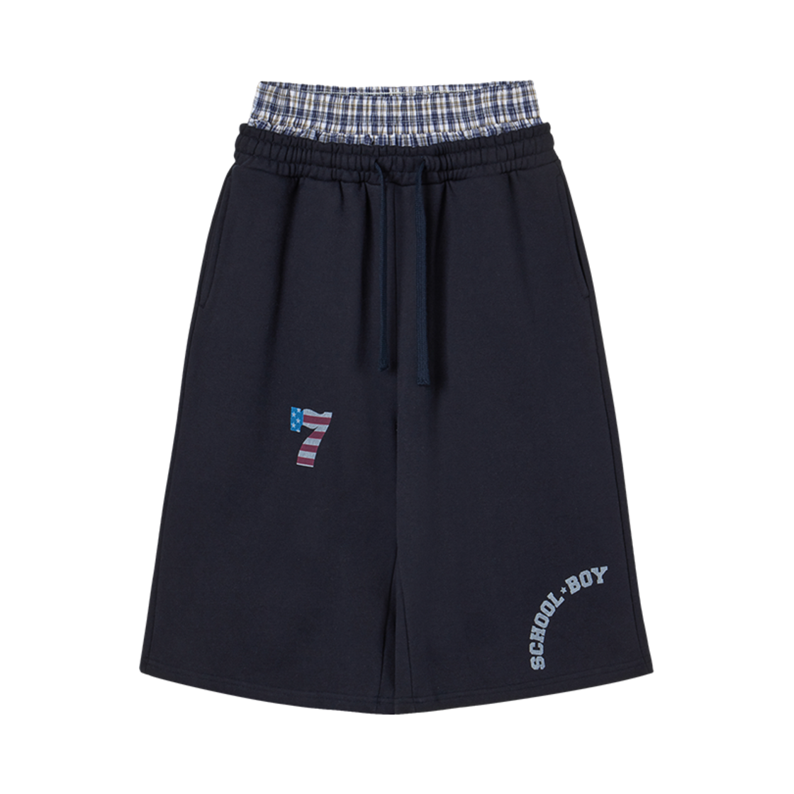 에이이에이이 트렁크 레이어드 스웻쇼츠 네이비(AEAE Trunk Layered Sweatshorts Navy)