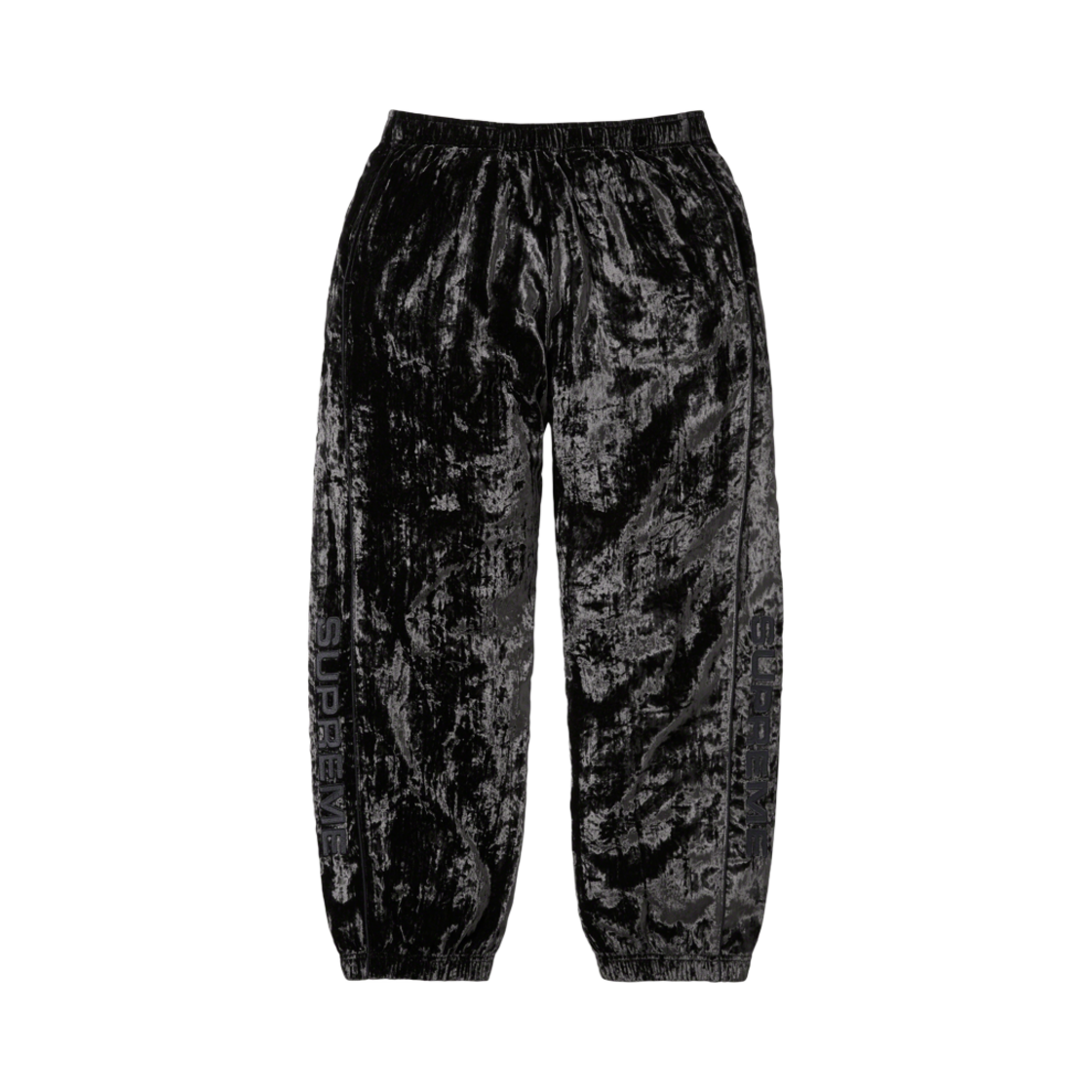슈프림 크러쉬드 벨벳 트랙 팬츠 블랙 - 23FW(Supreme Crushed Velvet Track Pant Black - 23FW) - 1