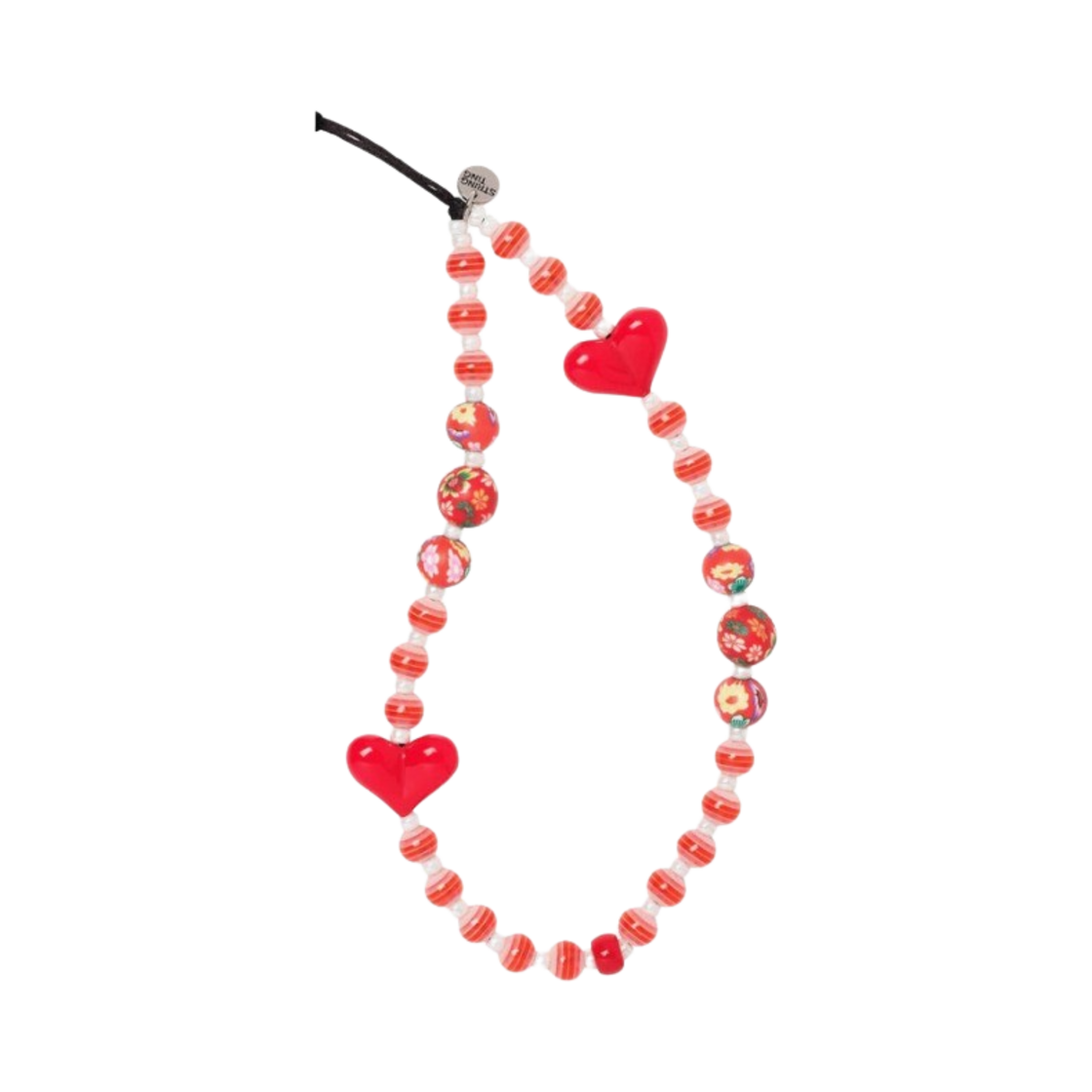 스트링 팅 스트로베리 선데 리스틀릿 폰 스트랩(String Ting Strawberry Sundae Wristlet Phone Strap) - 1