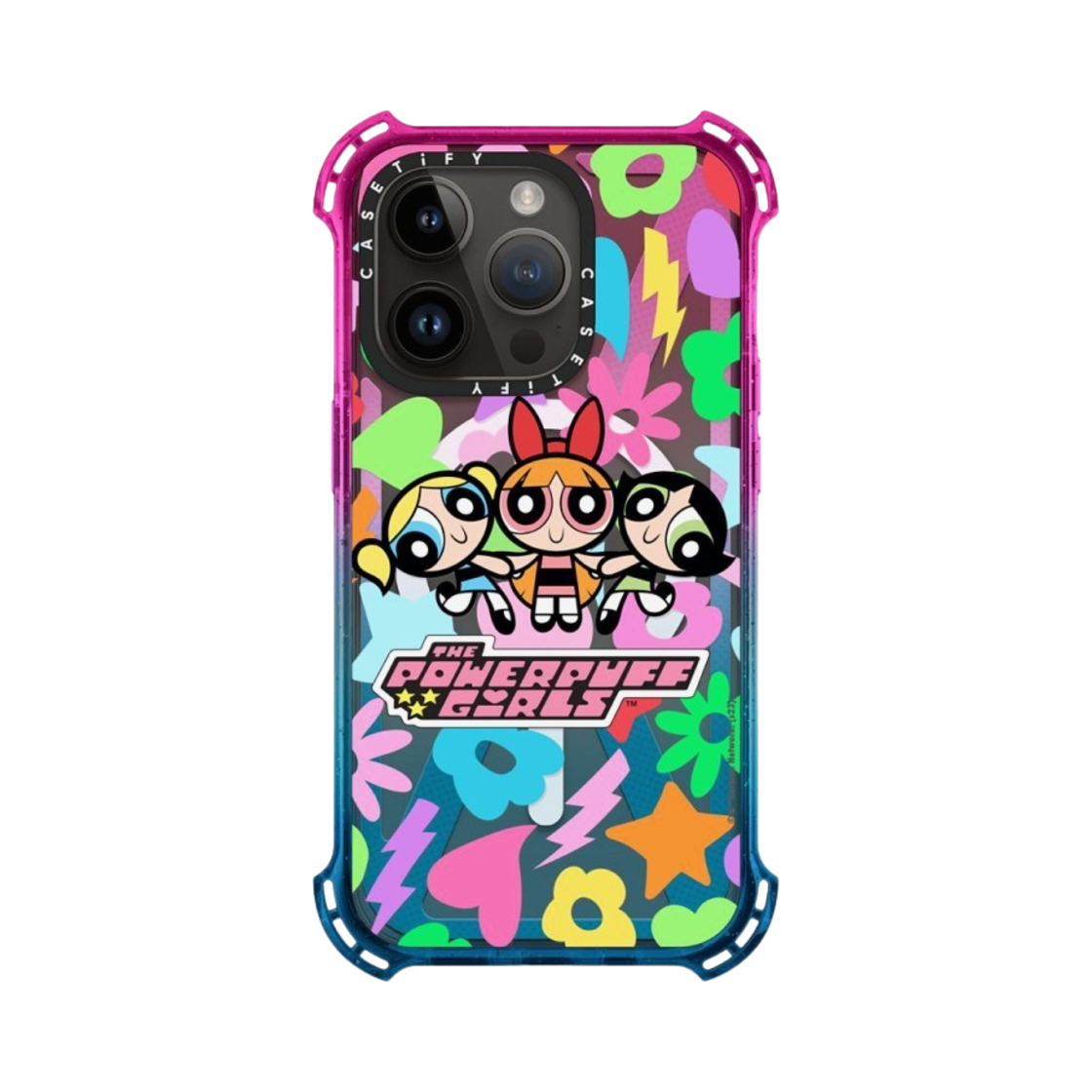 케이스티파이 x 파워퍼프걸 아이폰 아이콘 바운스 케이스 반투명 코튼 캔디(Casetify x The Powerpuff Girls iPhone Icons Bounce Case Sheer Cotton Candy) - 3