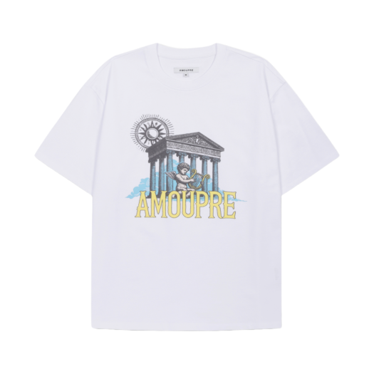 J3TAM25321WHX AMOUPRE Divine Grace Angel Artwork T-shirt White