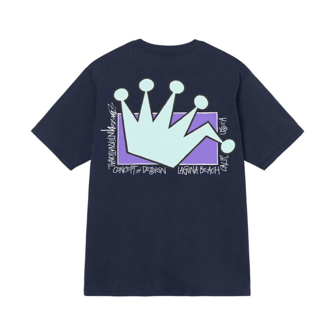 스투시 Lb 크라운 티셔츠 네이비(Stussy Lb Crown T-Shirt Navy) - 1