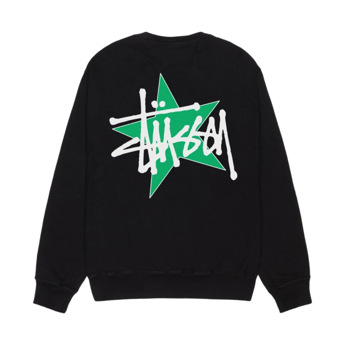 1914944 Stussy Star Crew Pigment Dyed Black