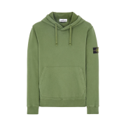 Stone Island 64120 Cotton Fleece Hooded Sweatshirt Olive Green - 22FW