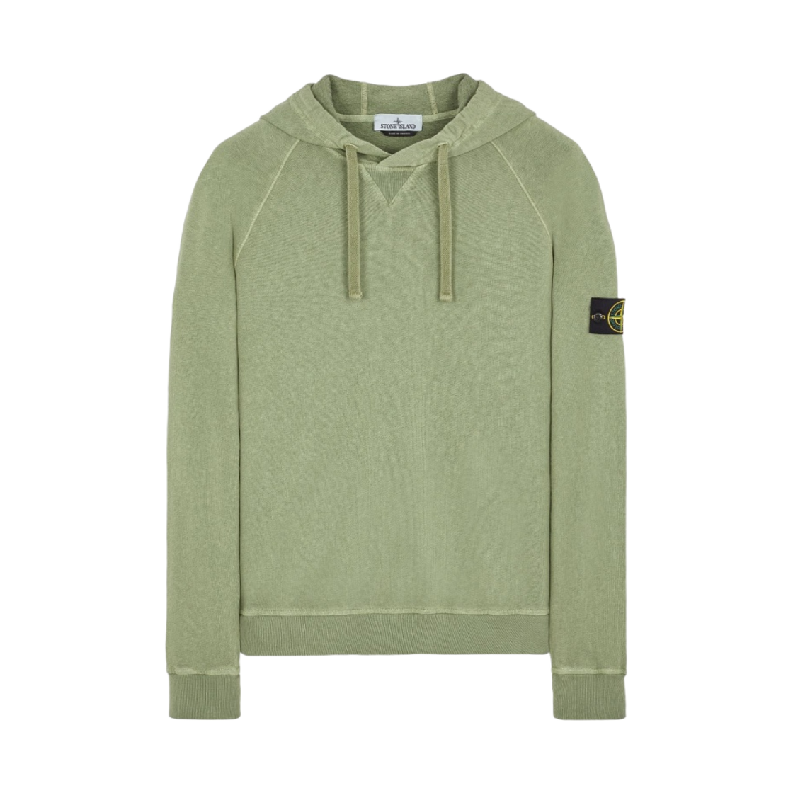 스톤 아일랜드 62160 말파일 플리스 가먼트 다이드 후드 스웨트셔츠 세이지 그린 - 23SS(Stone Island 62160 Malfile Fleece Garment Dyed Hooded Sweatshirt Sage Green - 23SS) - 1