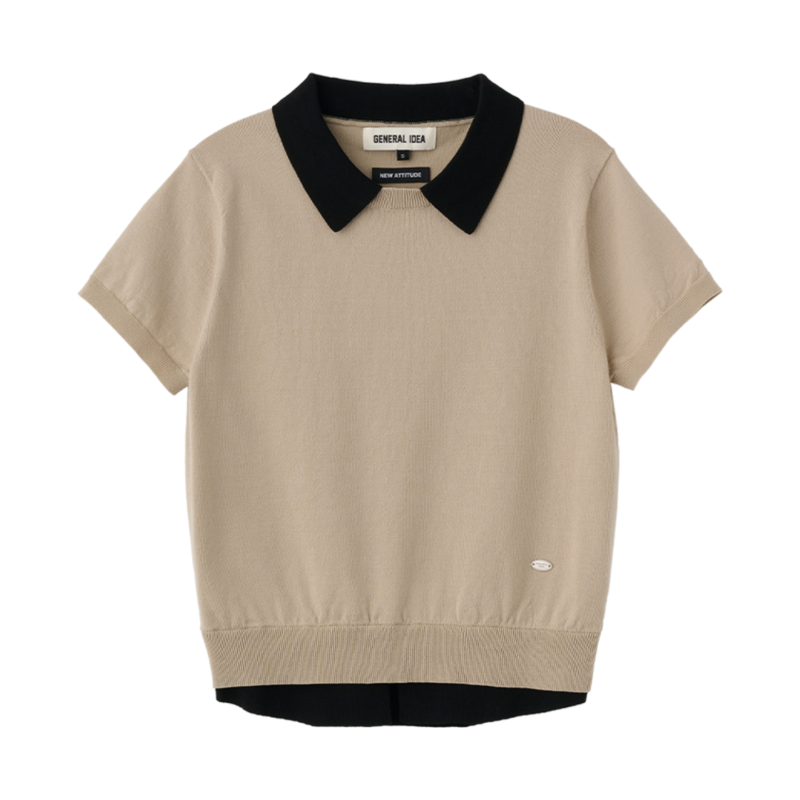 WBE2L05533BE General Idea Woman Tencel Collar Layered Half Pullover Beige