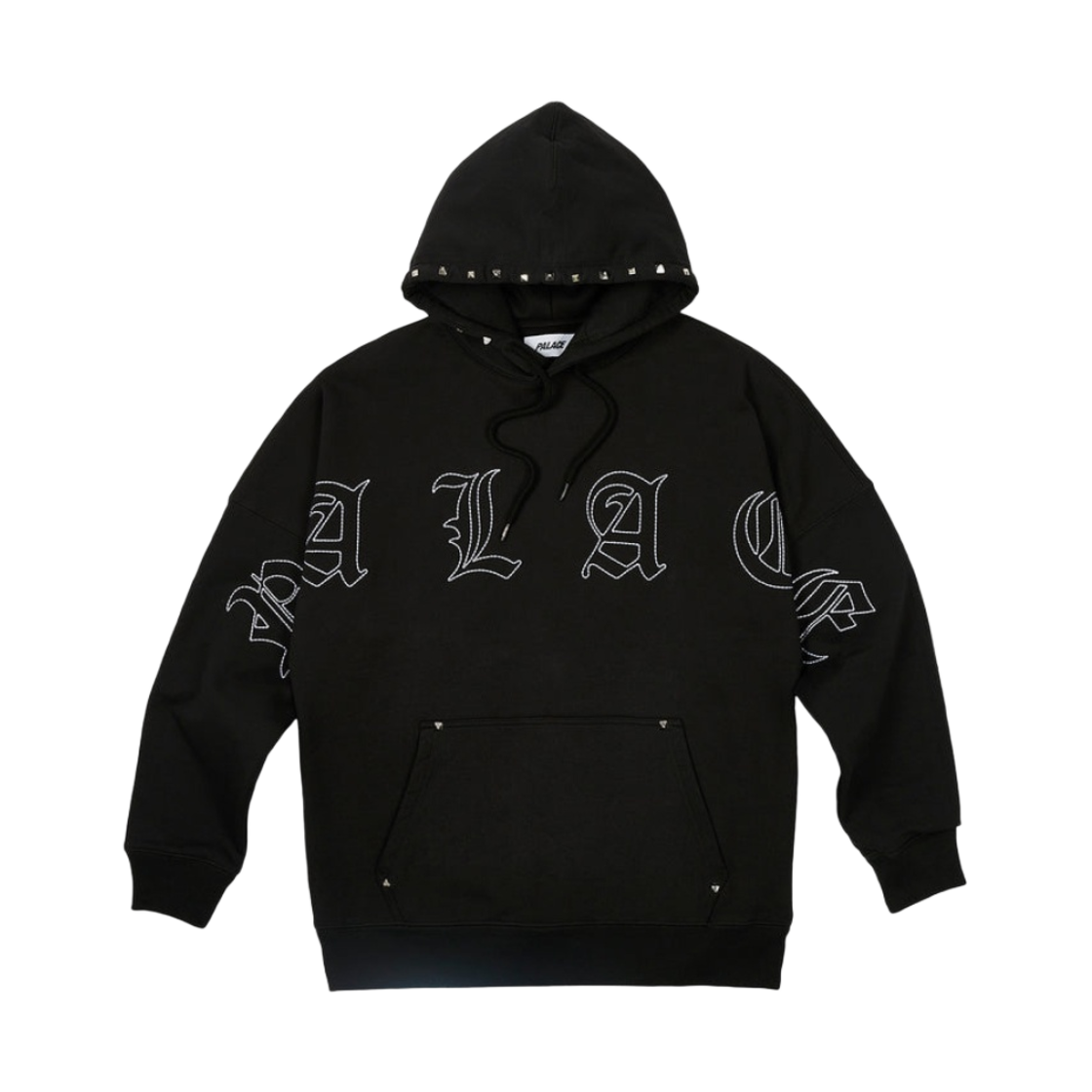 팔라스 스터드 후드 블랙 - 23SS(Palace Stud Hood Black - 23SS) - 1