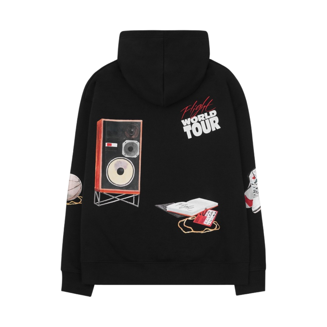 DQ8044-010 Jordan Flight Artist Series By Jacob Rochester Fleece Pullover Hoodie Black - Asia - #2