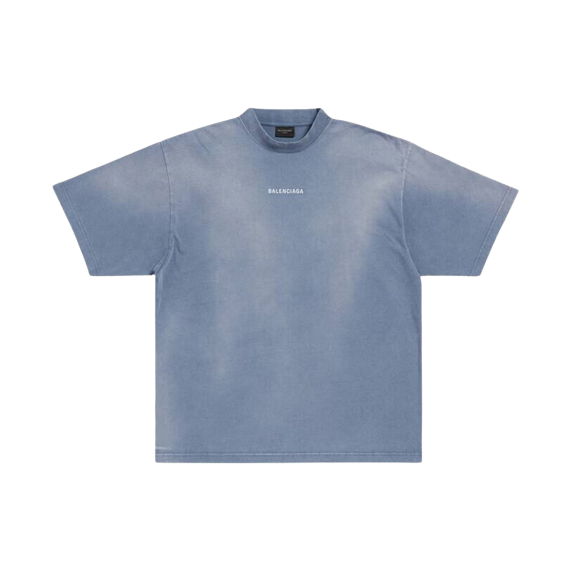 발렌시아가 백 티셔츠 미디움 핏 페이디드 블루(Balenciaga Back T-Shirt Medium Fit Faded Blue) - 1