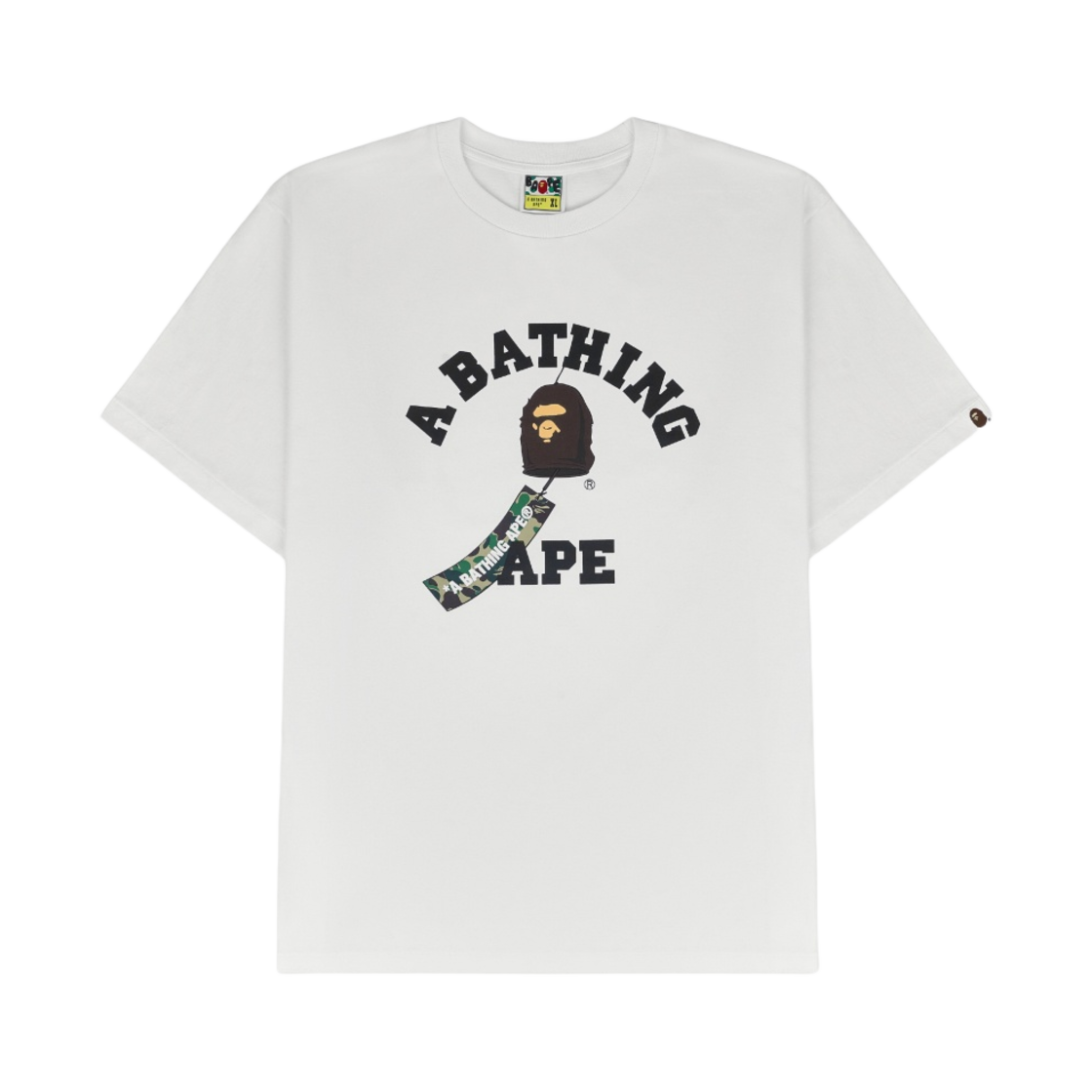 베이프 재패니즈 윈드 차임 컬리지 티셔츠 화이트(BAPE Japanese Wind Chimes College T-Shirt White)