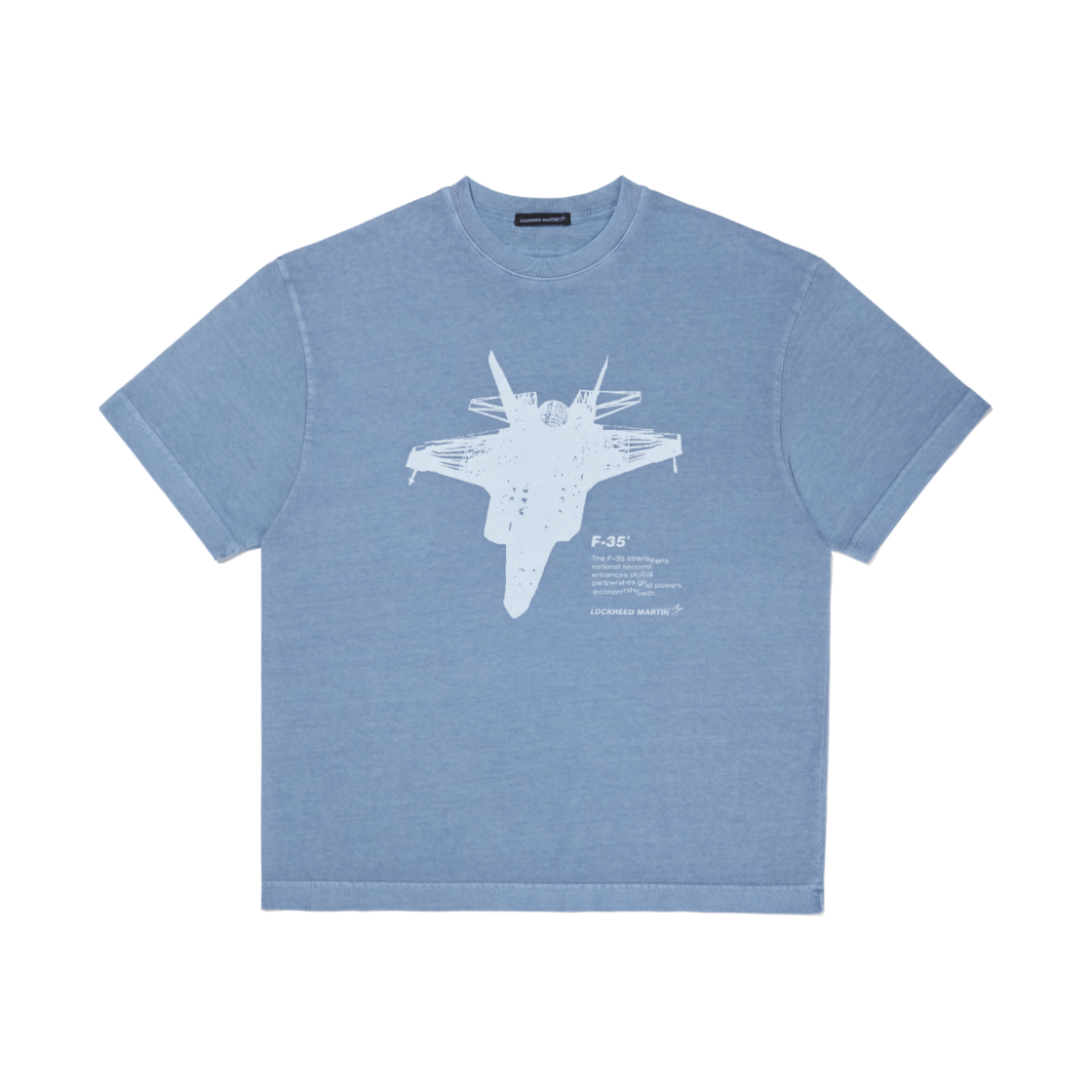 L24UTS072BLE LOCKHEED MARTIN LM F-35 Graphic Garment Dyed Over T-Shirt Blue