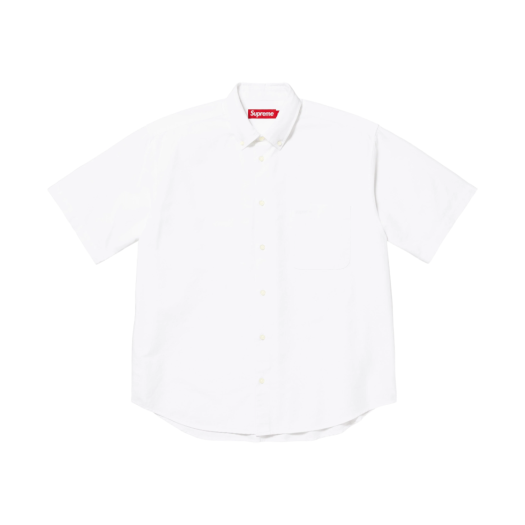 Supreme Loose Fit Oxford S/S Shirt White - 25SS