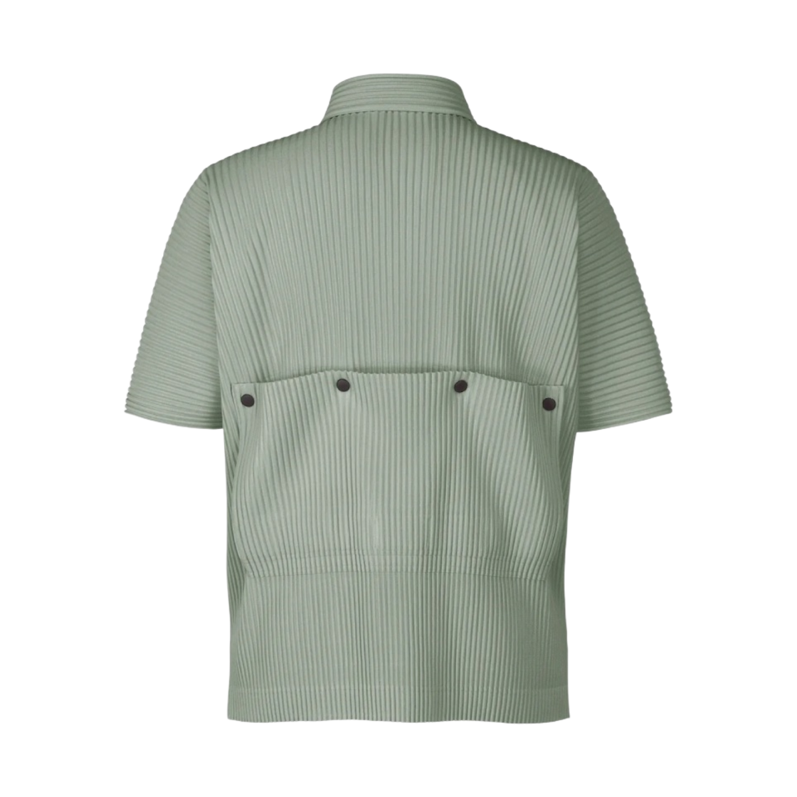 옴므 플리세 이세이 미야케 플립 집업 숏슬리브 셔츠 모스 그레이(Homme Plisse Issey Miyake Flip Zip Up Short Sleeve Shirt Moss Gray) - 2