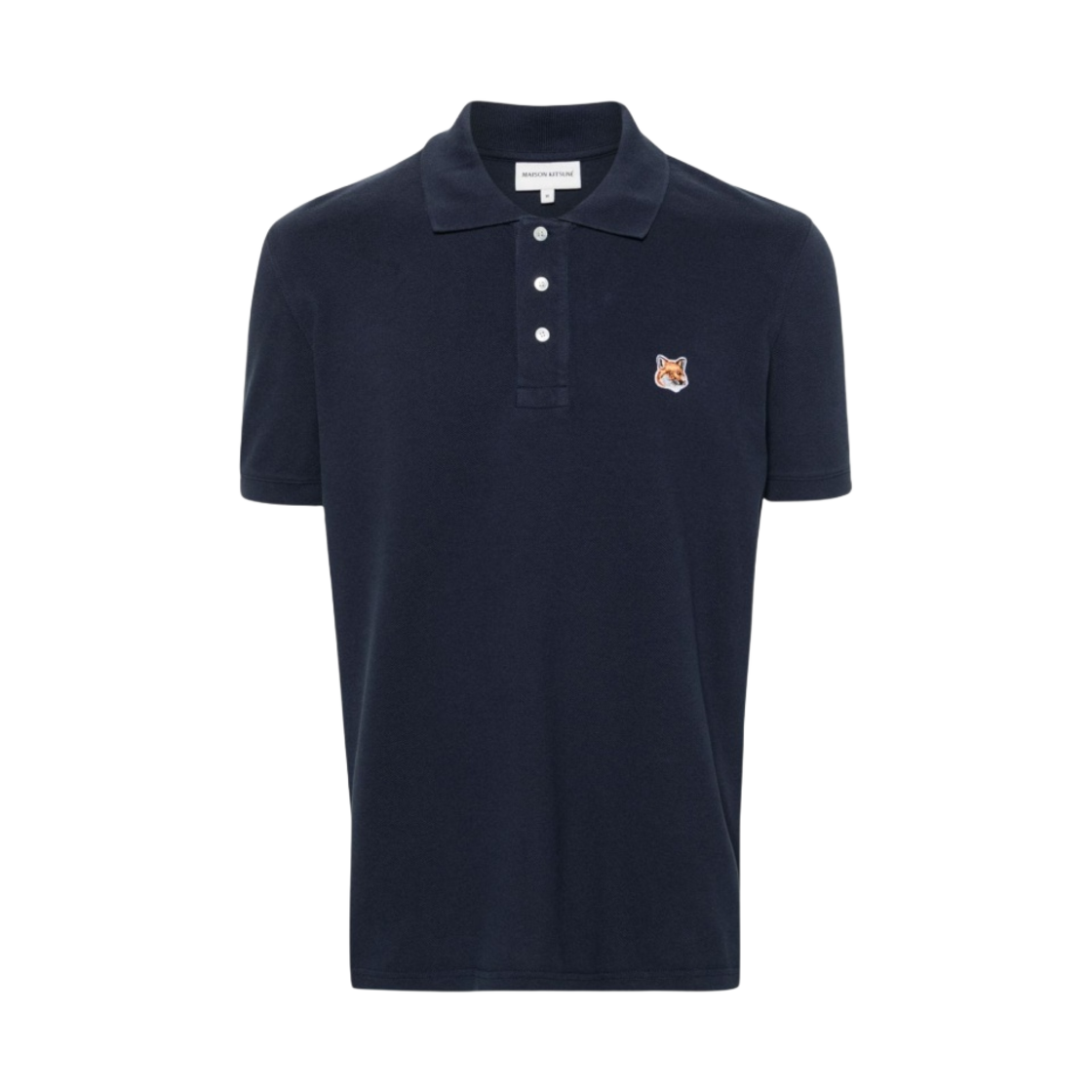 메종 키츠네 폭스 헤드 패치 폴로 잉크 블루(Maison Kitsune Fox Head Patch Polo Ink Blue)